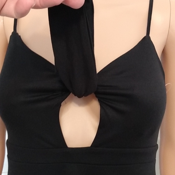 SO Tie-Knot Mini Skater Dress – Black – XS – Adjustable Straps – NWT - Picture 3 of 11